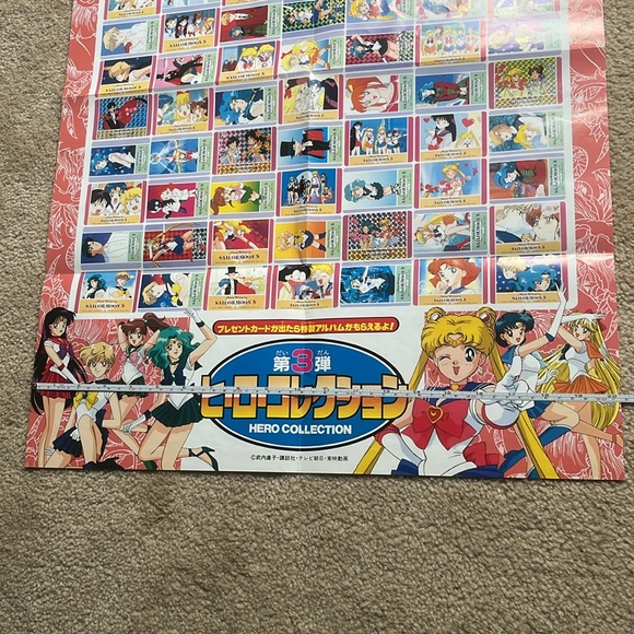 Vintage Sailor Moon S Hero Collection 3 Trading Card Promo Poster in Japanese - Picture 9 of 14